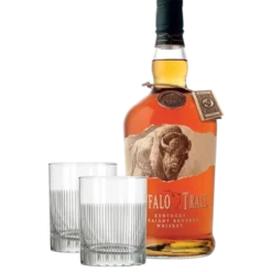 Buffalo Trace Kentucky Straight Bourbon Whiskey With ReserveBar Rocks Glass