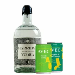 Harridan Vodka With AVEC Yuzu & Lime And AVEC Jalapeño & Blood Orange
