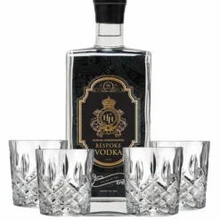 HH Bespoke Vodka With Markham Marquis By Waterford Double Old Fashioned Glasses
