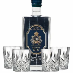 HH Bespoke Gin With Markham Marquis By Waterford Double Old Fashioned Glasses