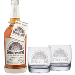 Brother's Bond Straight Bourbon Whiskey With Brother's Bond Cocktail Glasses