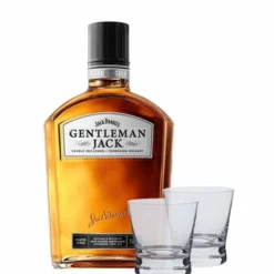 Gentleman Jack With Two Dartington Bar Excellence Whiskey Glasses
